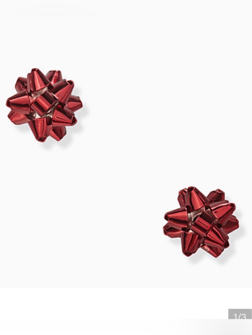 NWT~KATE SPADE~Sparkly RED Bourgeois Bow Studs
